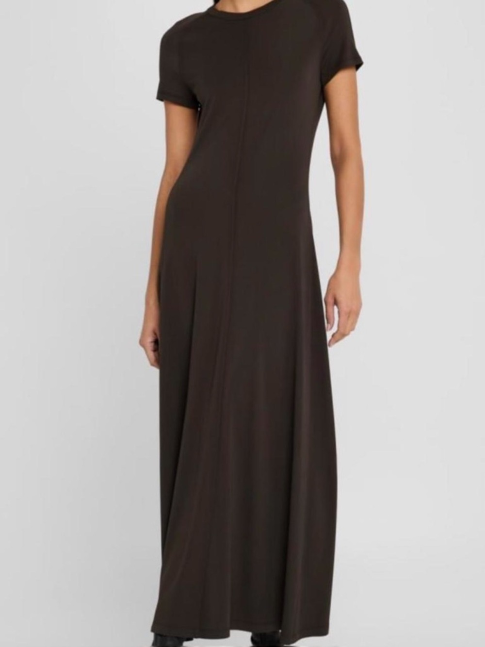 Toteme Black Short-Sleeve Maxi Dress